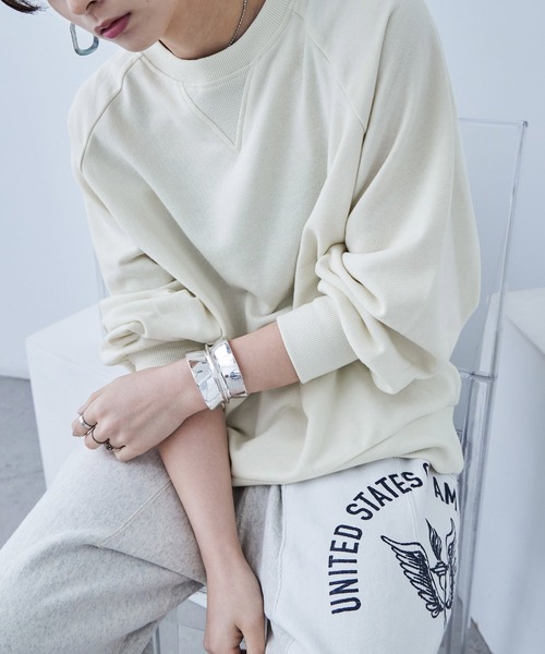 Fashion Letter(ファッションレター)の「バルーン袖 裏毛スウェット プルオーバー(スウェット・レディース・ブラック/カーキ/ブルー/アイボリー・M)」の22枚目の写真