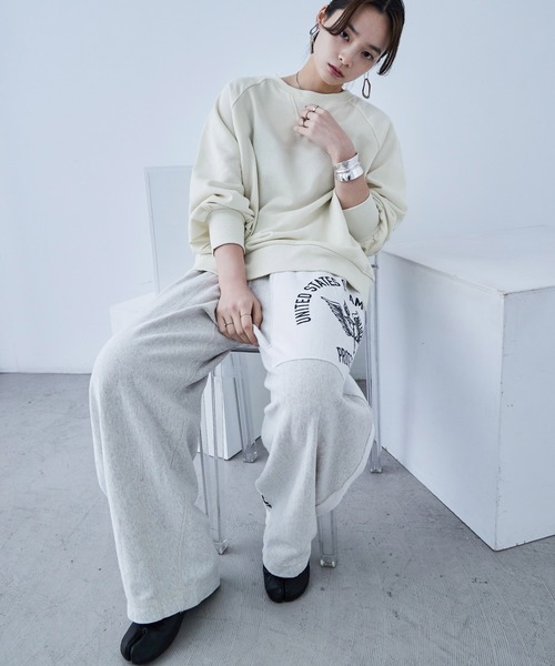 Fashion Letter(ファッションレター)の「バルーン袖 裏毛スウェット プルオーバー(スウェット・レディース・ブラック/カーキ/ブルー/アイボリー・M)」の17枚目の写真