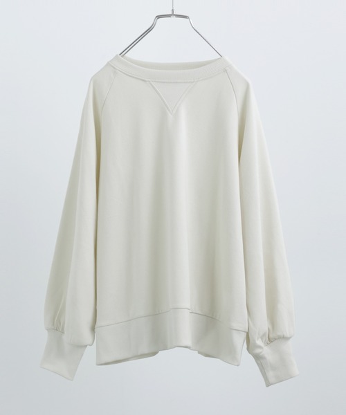 Fashion Letter(ファッションレター)の「バルーン袖 裏毛スウェット プルオーバー(スウェット・レディース・ブラック/カーキ/ブルー/アイボリー・M)」の12枚目の写真