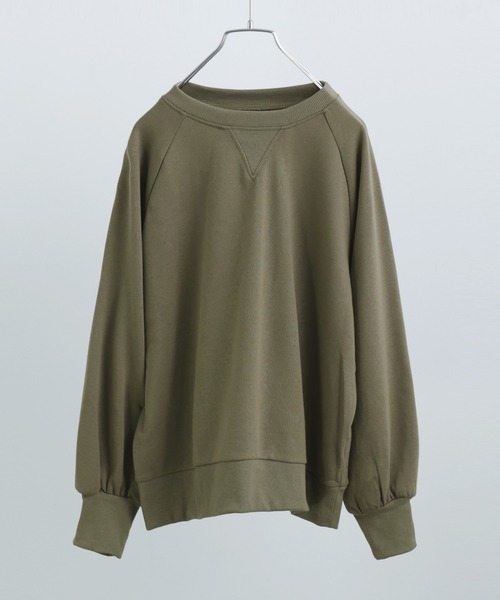 Fashion Letter(ファッションレター)の「バルーン袖 裏毛スウェット プルオーバー(スウェット・レディース・ブラック/カーキ/ブルー/アイボリー・M)」の16枚目の写真
