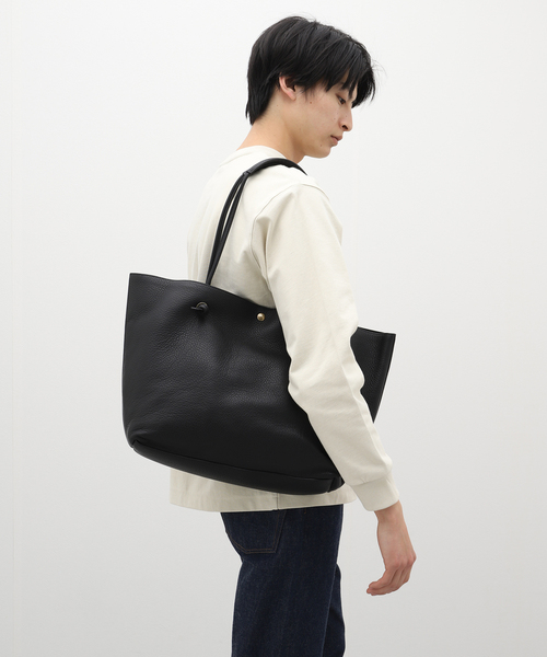 【美品】S.MANO / ROPE TOTE ブラック エスマーノ バッグ 牛革 イタリアンレザー ロープトートバッグ S