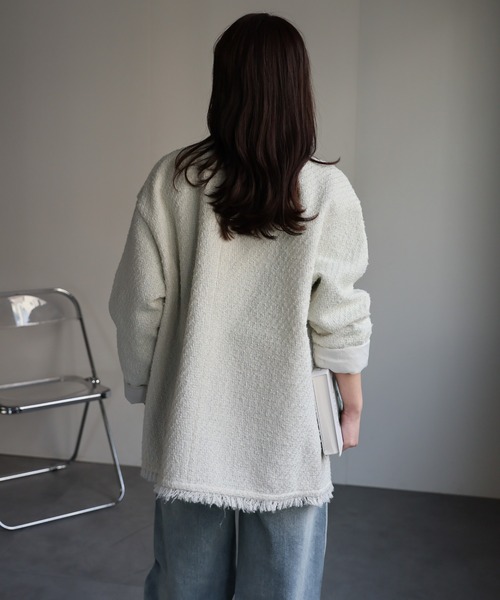 春アウター✨レア✨完売品 rialto48（リアルト48）ノーカラージャケット リアルスタイル REAL STYLE ジャケット レディース 冬 春 カジュアル