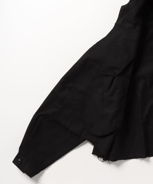 XU（エックスユー）の「ストリートファッション XU エックスユー crop hood zip jacket ジップアップジャケット オーバーサイズジャケット フードジャケット（ミリタリージャケット・メンズ・ブラック/カーキ・ONE SIZE）」の4枚目の写真