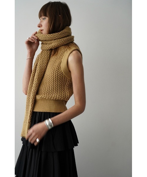 CLANE（クラネ）の「CLANE/クラネ/BOLERO SET UP MESH KNIT T
