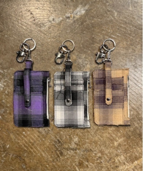SEVESKIG(セヴシグ)の「SEVESKIG/セブシグ/Card coin case fabric(カードケース・メンズ・ブラック/ベージュ/パープル・FREE)」の3枚目の写真