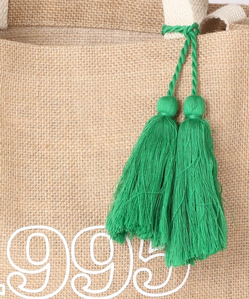 yorkoanagoページ LEPSIM（レプシィム）の「タッセル付きジュートトート 187741