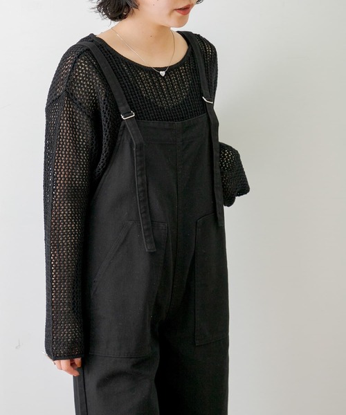 URBAN RESEARCH Sonny Label(アーバンリサーチサニーレーベル)の「ワークオーバーオール(サロペット/オーバーオール・レディース・ホワイト系その他/ブラック・FREE)」の3枚目の写真