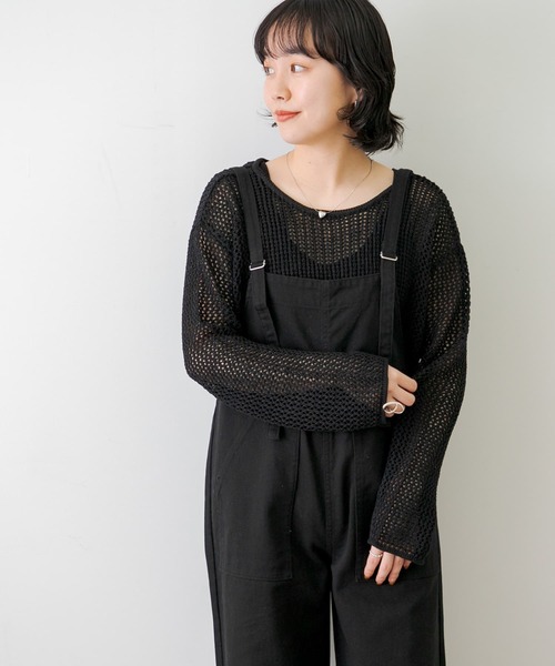 URBAN RESEARCH Sonny Label(アーバンリサーチサニーレーベル)の「ワークオーバーオール(サロペット/オーバーオール・レディース・ホワイト系その他/ブラック・FREE)」の4枚目の写真