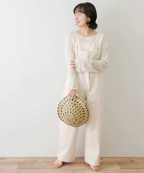 URBAN RESEARCH Sonny Label(アーバンリサーチサニーレーベル)の「ワークオーバーオール(サロペット/オーバーオール・レディース・ホワイト系その他/ブラック・FREE)」の14枚目の写真