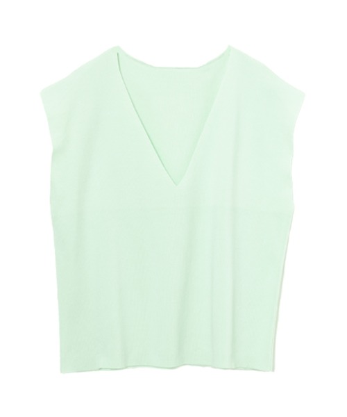 for/c(フォーシー)の「Vネックニットベスト【サスティナブル】(ベスト・レディース・ライトグリーン/ブラック・L/M)」の13枚目の写真