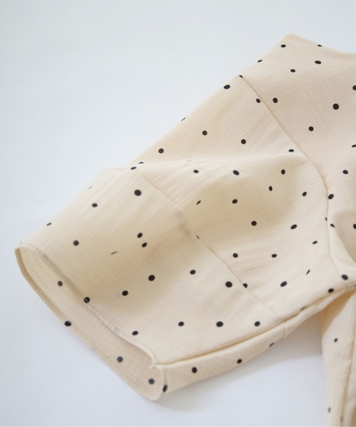 ibeul_（イベール）の「ドットプリントシャーリング生地半袖ブラウス（Tシャツ/カットソー・レディース・ベージュ・M/S/FREE）」の10枚目の写真