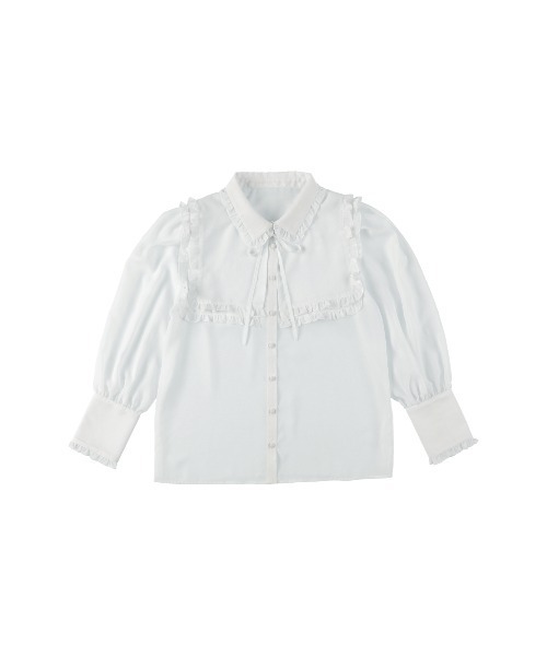 MIRO AMURETTE（ミロアミュレット）の「square collar chiffon blouse/シフォンブラウス（シャツ/ブラウス・レディース・ホワイト/ブラック・FREE）」の5枚目の写真