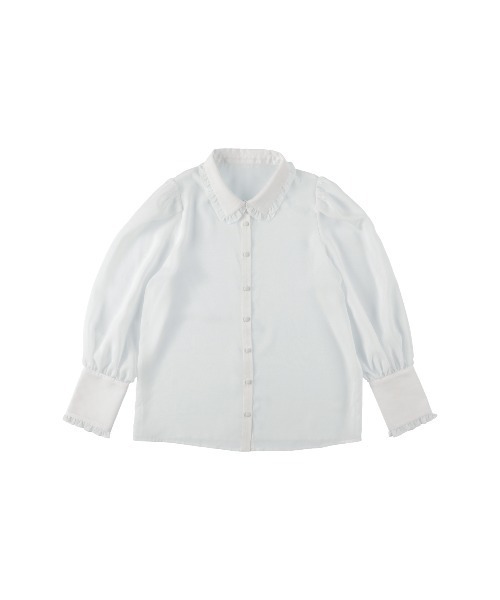 MIRO AMURETTE（ミロアミュレット）の「square collar chiffon blouse/シフォンブラウス（シャツ/ブラウス・レディース・ホワイト/ブラック・FREE）」の13枚目の写真