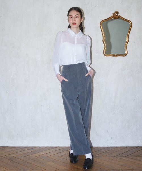 MIRO AMURETTE（ミロアミュレット）の「square collar chiffon blouse/シフォンブラウス（シャツ/ブラウス・レディース・ホワイト/ブラック・FREE）」の11枚目の写真