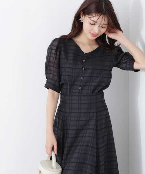 PROPORTION BODY DRESSING（プロポーションボディドレッシング）の「シアーチェックブラウス / 1213110503（シャツ/ブラウス・レディース・ブラック/ブラウン/グレー・SMALL/MEDIUM）」の14枚目の写真