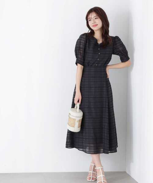 PROPORTION BODY DRESSING（プロポーションボディドレッシング）の「シアーチェックブラウス / 1213110503（シャツ/ブラウス・レディース・ブラック/ブラウン/グレー・SMALL/MEDIUM）」の12枚目の写真