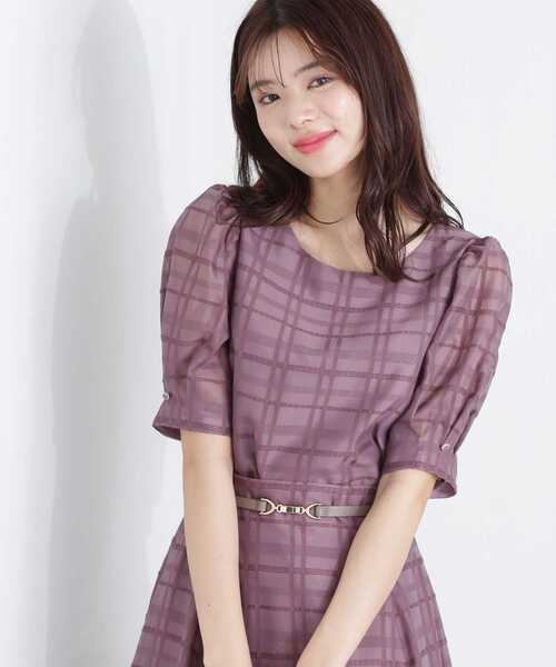 PROPORTION BODY DRESSING（プロポーションボディドレッシング）の「シアーチェックブラウス / 1213110503（シャツ/ブラウス・レディース・ブラック/ブラウン/グレー・SMALL/MEDIUM）」の7枚目の写真