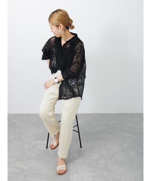 Samansa Mos2 blue（サマンサモスモスブルー）の「2WAYアシンメトリーサンダル（サンダル・レディース・ラベンダー/キナリ/ブラック・MEDIUM/LARGE）」の16枚目の写真