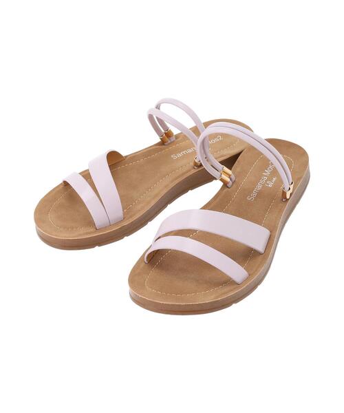 Samansa Mos2 blue（サマンサモスモスブルー）の「2WAYアシンメトリーサンダル（サンダル・レディース・ラベンダー/キナリ/ブラック・MEDIUM/LARGE）」の19枚目の写真