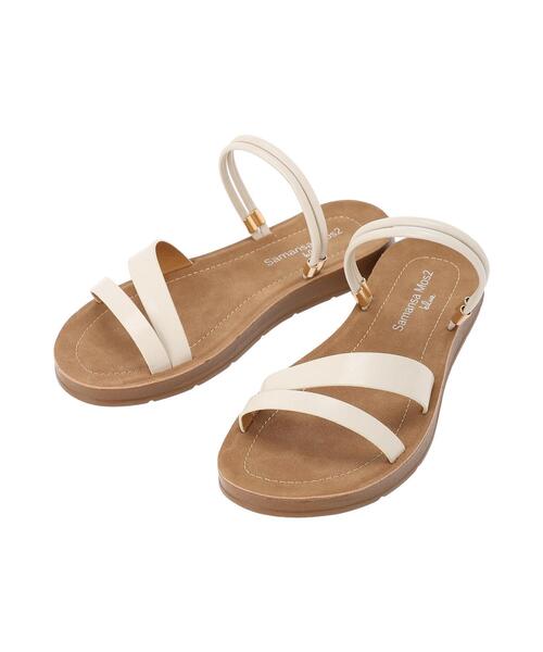 Samansa Mos2 blue（サマンサモスモスブルー）の「2WAYアシンメトリーサンダル（サンダル・レディース・ラベンダー/キナリ/ブラック・MEDIUM/LARGE）」の20枚目の写真