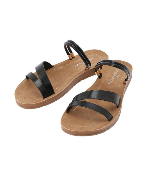 Samansa Mos2 blue（サマンサモスモスブルー）の「2WAYアシンメトリーサンダル（サンダル・レディース・ラベンダー/キナリ/ブラック・MEDIUM/LARGE）」の21枚目の写真