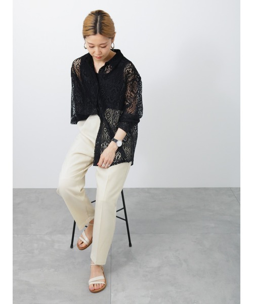 Samansa Mos2 blue（サマンサモスモスブルー）の「2WAYアシンメトリーサンダル（サンダル・レディース・ラベンダー/キナリ/ブラック・MEDIUM/LARGE）」の10枚目の写真