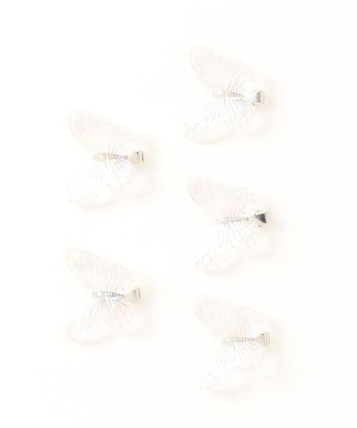 Catherine Cottage（キャサリンコテージ）の「【ZOZO限定】オーロラちょうちょクリップ5個セット（バレッタ/ヘアクリップ・キッズ・ピンク/クリア・FREE）」の7枚目の写真