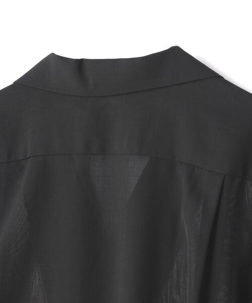 schott（ショット）の「【Women's】Schott/ショット/CIFFON SHIRT ONE PIECE/シフォンシャツ ワンピース（ワンピース・レディース・ブラック/ホワイト系2・F）」の7枚目の写真