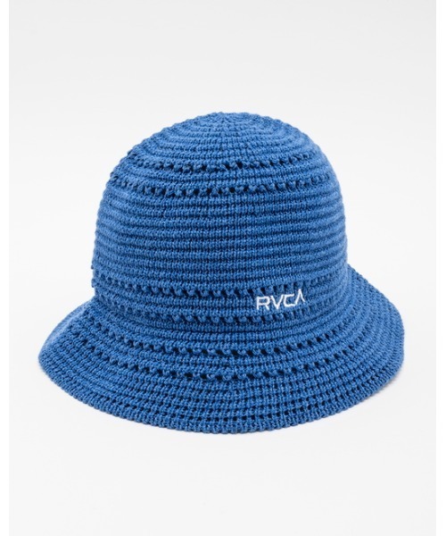RVCA（ルーカ）の「RVCA メンズ  SMALL RVCA COTTON KNIT HAT ハット【2023年夏モデル】/ルーカコットンメッシュハット（ハット・メンズ・ブルー/ブラック・FREE）」の2枚目の写真
