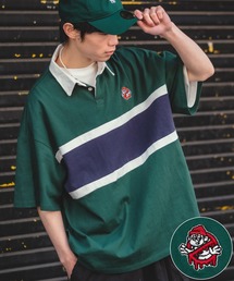 SIDEWAY STANCE | 【SIDEWAY STANCE】USコットン ワンポイント 刺繍 半袖ラガーシャツ(ポロシャツ)