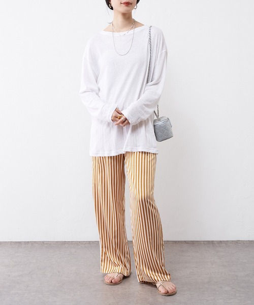 SHENERY（シーナリー）の「ストライプイージーパンツ（その他パンツ・レディース・ネイビー/イエロー・FREE）」の10枚目の写真
