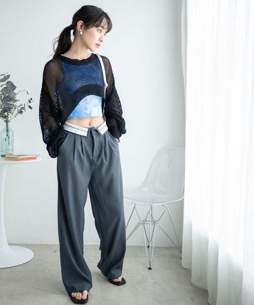 WEGO（ウィゴー）の「WEGO/タイダイカップインショートタンク（タンクトップ・レディース・ブルー/ブラック・FREE）」の6枚目の写真