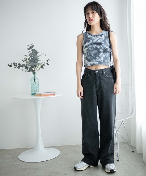 WEGO（ウィゴー）の「WEGO/タイダイカップインショートタンク（タンクトップ・レディース・ブルー/ブラック・FREE）」の9枚目の写真