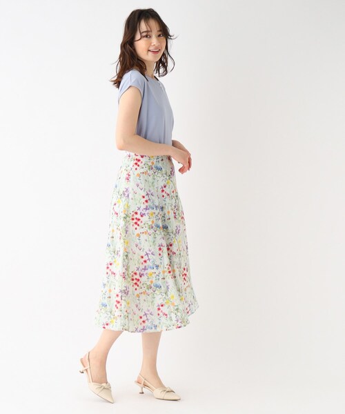 index（インデックス）の「◆パール調モチーフトップス 【接触冷感/洗濯機洗い可】（Tシャツ/カットソー・レディース・ライトグレー/ライトブルー/ネイビー/キャメル/パープル系・38/42/36/40）」の21枚目の写真