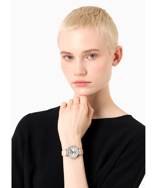 EMPORIO ARMANI（エンポリオアルマーニ）の「【エンポリオ アルマーニ】ウォッチ　ピンクレザーストラップ（アナログ腕時計・レディース・その他1・FREE）」の3枚目の写真
