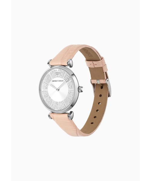 EMPORIO ARMANI（エンポリオアルマーニ）の「【エンポリオ アルマーニ】ウォッチ　ピンクレザーストラップ（アナログ腕時計・レディース・その他1・FREE）」の2枚目の写真