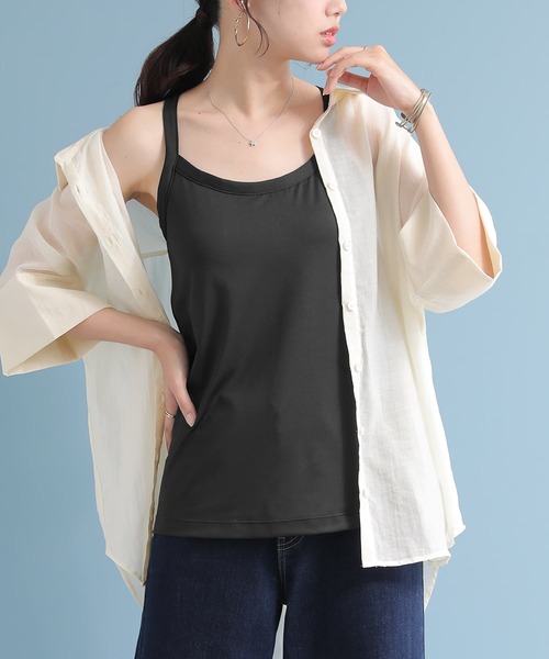 osharewalker(オシャレウォーカー)の「【廃盤】『バッククロスブラトップ』(ラッシュガード・レディース・ブラック/アイボリー/モカ・M/L/LL)」の2枚目の写真