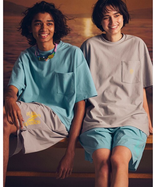 Speedo（スピード）の「Speedo × ALWAYTH × BEAMS / RASH T-Shirt（Tシャツ/カットソー・メンズ・サックスブルー/グレー・LARGE/MEDIUM/X-LARGE/SMALL）」の3枚目の写真