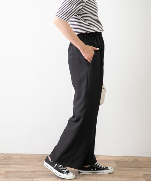 URBAN RESEARCH Sonny Label（アーバンリサーチサニーレーベル）の「MFイージータックパンツ（その他パンツ・レディース・オフホワイト/ブラック・36/38）」の5枚目の写真