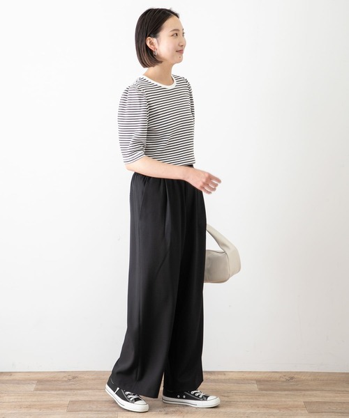 URBAN RESEARCH Sonny Label（アーバンリサーチサニーレーベル）の「MFイージータックパンツ（その他パンツ・レディース・オフホワイト/ブラック・36/38）」の8枚目の写真