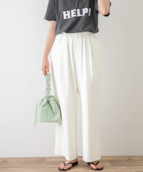 URBAN RESEARCH Sonny Label（アーバンリサーチサニーレーベル）の「MFイージータックパンツ（その他パンツ・レディース・オフホワイト/ブラック・36/38）」の11枚目の写真