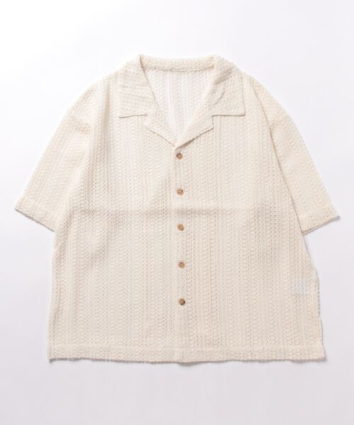 nemne store（ネンネストア）の「オープンカラーレースシャツ（シャツ/ブラウス・レディース・グリーン/ブラック/オフホワイト・フリー）」の12枚目の写真