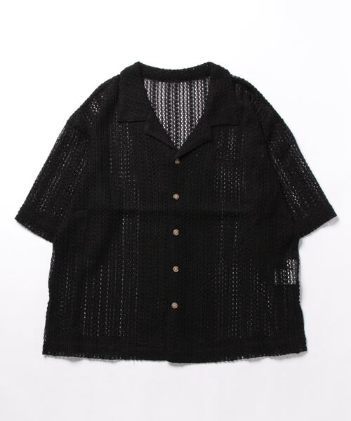 nemne store（ネンネストア）の「オープンカラーレースシャツ（シャツ/ブラウス・レディース・グリーン/ブラック/オフホワイト・フリー）」の9枚目の写真