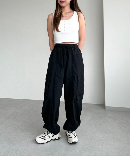 apres jour mignon(アプレジュールミニョン)の「カップ付きヘンリーショートタンク【ZOZOTOWN限定アイテム】(タンクトップ・レディース・ブルー/グリーン/オフホワイト/ピンク/ブラック・X-LARGE/フリー)」の19枚目の写真