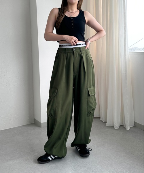 apres jour mignon(アプレジュールミニョン)の「カップ付きヘンリーショートタンク【ZOZOTOWN限定アイテム】(タンクトップ・レディース・ブルー/グリーン/オフホワイト/ピンク/ブラック・X-LARGE/フリー)」の6枚目の写真