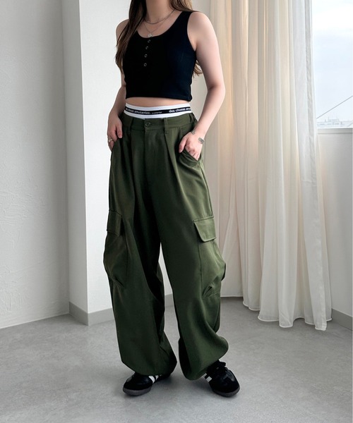 apres jour mignon(アプレジュールミニョン)の「カップ付きヘンリーショートタンク【ZOZOTOWN限定アイテム】(タンクトップ・レディース・ブルー/グリーン/オフホワイト/ピンク/ブラック・X-LARGE/フリー)」の16枚目の写真