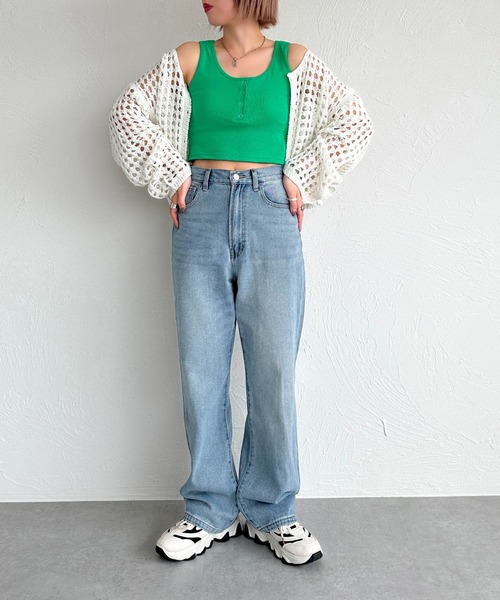 apres jour mignon(アプレジュールミニョン)の「カップ付きヘンリーショートタンク【ZOZOTOWN限定アイテム】(タンクトップ・レディース・ブルー/グリーン/オフホワイト/ピンク/ブラック・X-LARGE/フリー)」の20枚目の写真