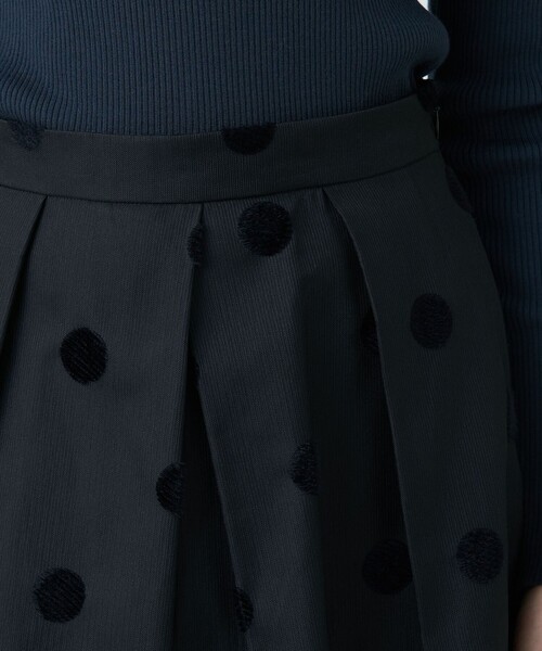 美品✨トゥモローランド 23年 モールドットジャガード スカート ブラック Ｓ 美品✨トゥモローランド 23年 モールドットジャガード スカート