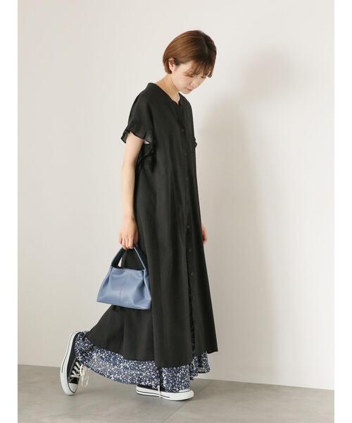 Samansa Mos2 blue（サマンサモスモスブルー）の「花柄ギャザースカート（スカート・レディース・ブラック/ブラウン/ネイビー・F）」の10枚目の写真