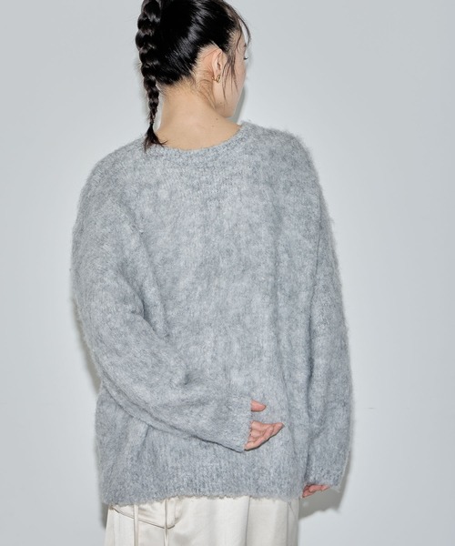 ELLEgirl（エルガール）の「《ユニセックス》シャギーニットカーディガン【ELLEgirl/エル ガール】（カーディガン/ボレロ・レディース・ライトグリーン/ブルー/ピンク/ライトグレー・FREE）」の22枚目の写真